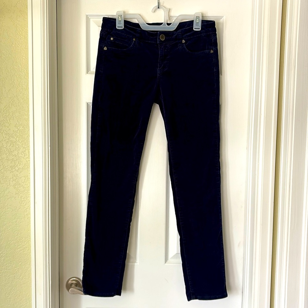 Kut from the Kloth Skinny Women’s 6 Corduroy Pants Midnight Blue Stretch
